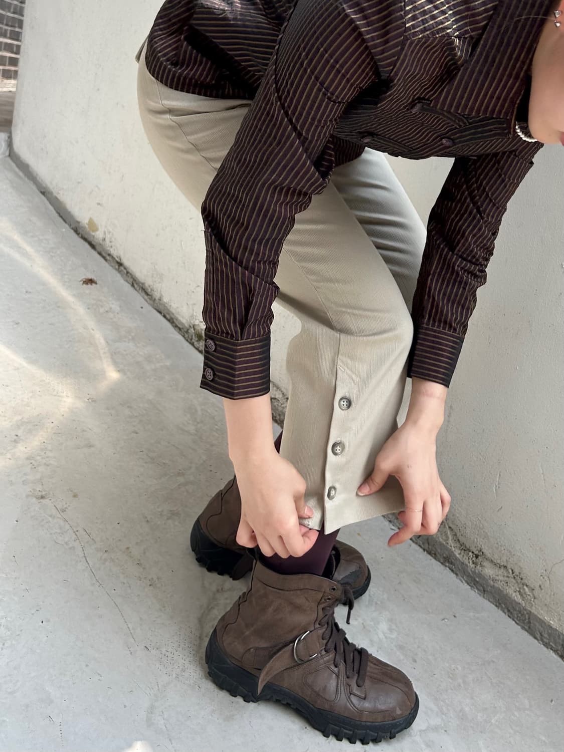 Ribbed Burton Capri Pants 카프리 팬츠 상품이미지4