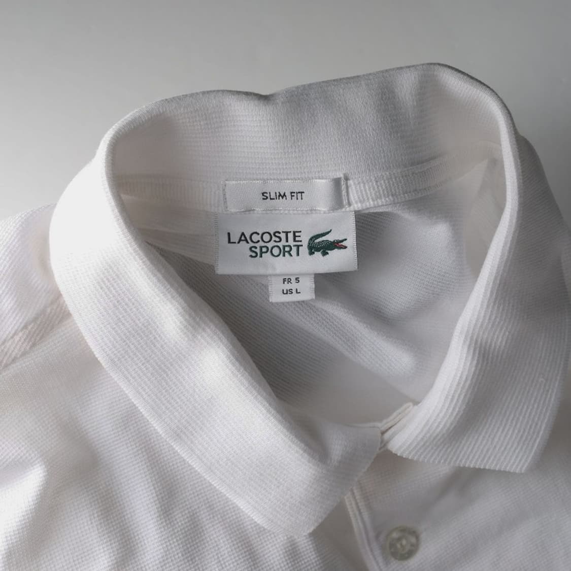 라코스테 스포츠 화이트 피케 폴로 셔츠 5 상품이미지5