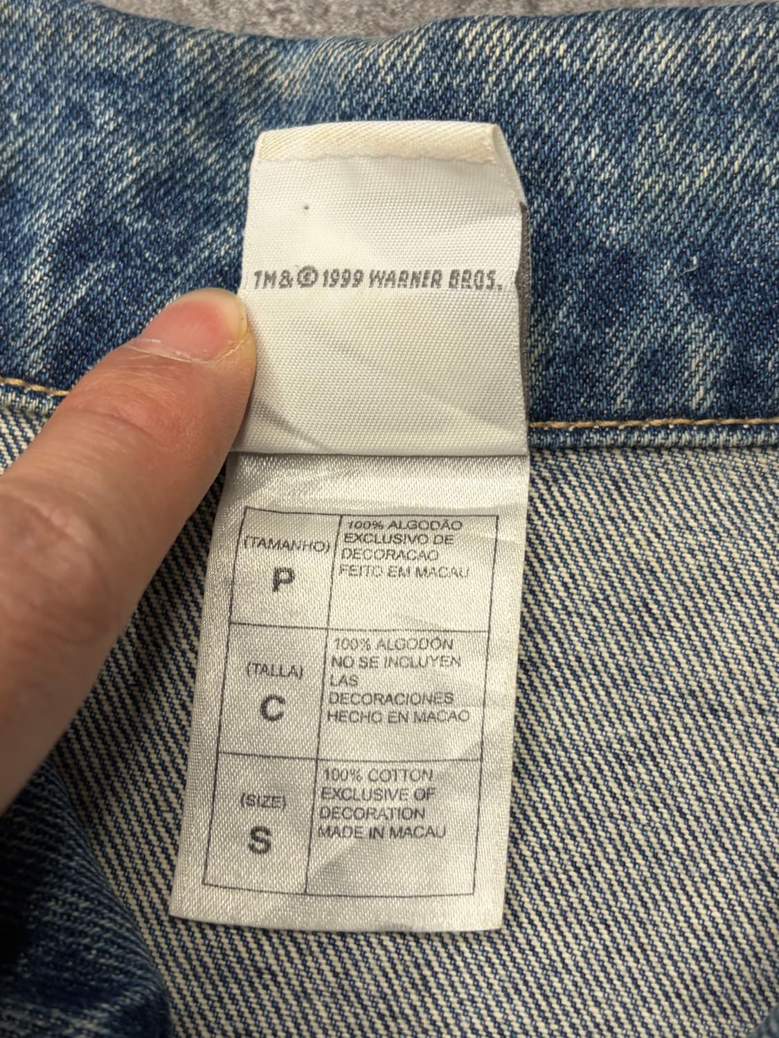 90s 워너브로스 루니툰즈 WB 데님 자켓 상품이미지8