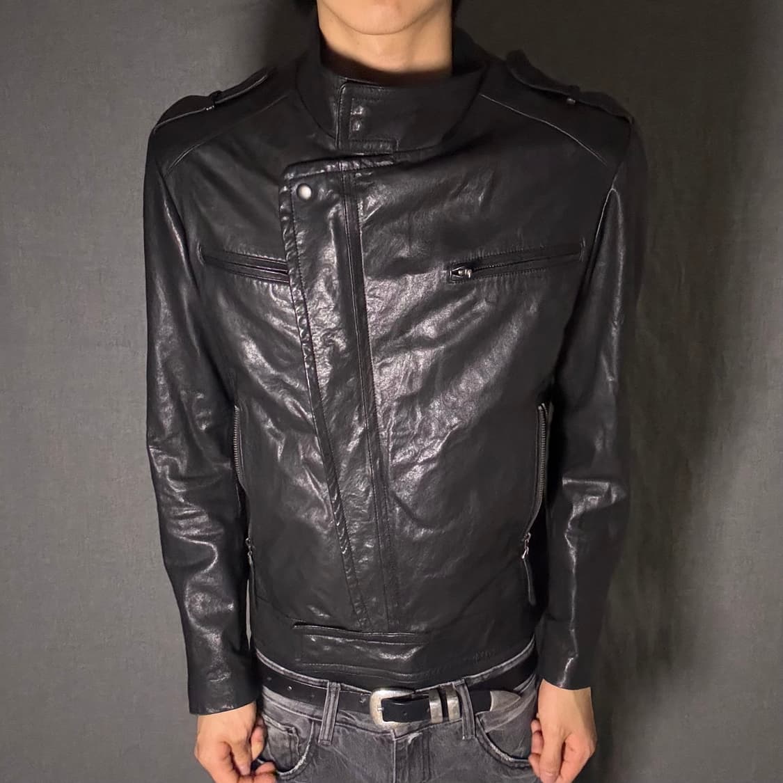 lamb skin leather jacket 상품이미지4