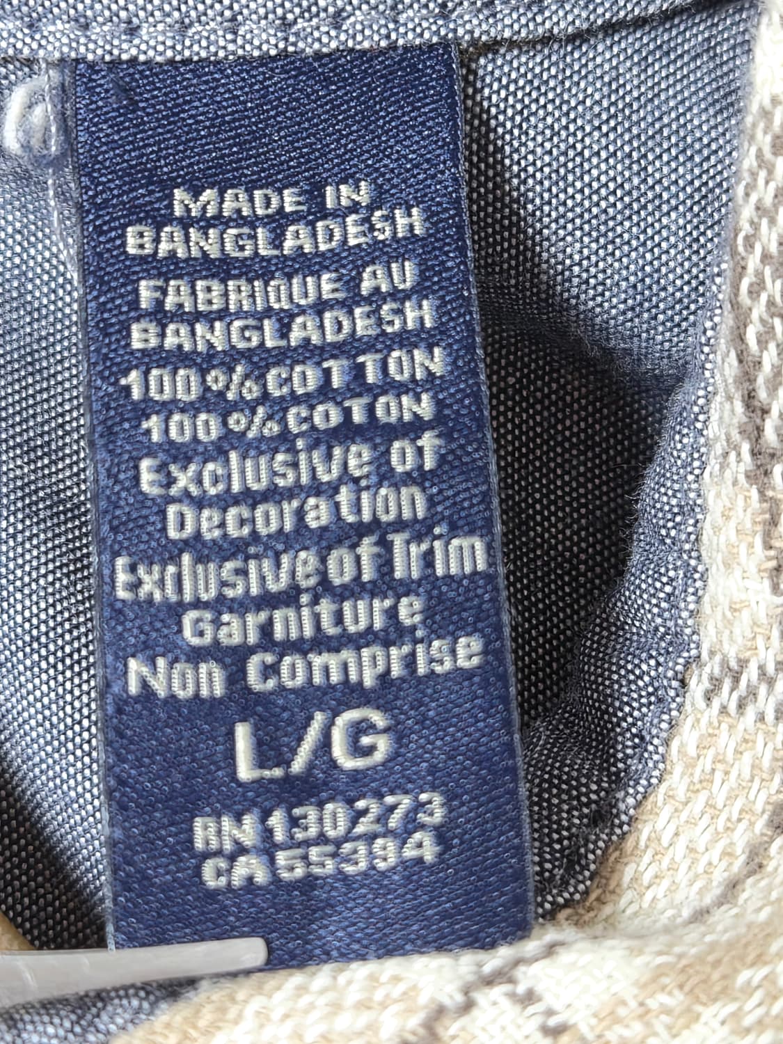 랭글러Wrangler 체크 셔츠 L사이즈 - S354 상품이미지4