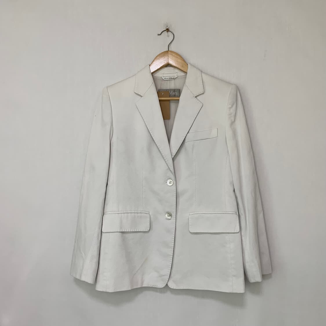 막스마라 이태리 빈티지 화이트그레이 포멀 블레이저 자켓 상품이미지1
