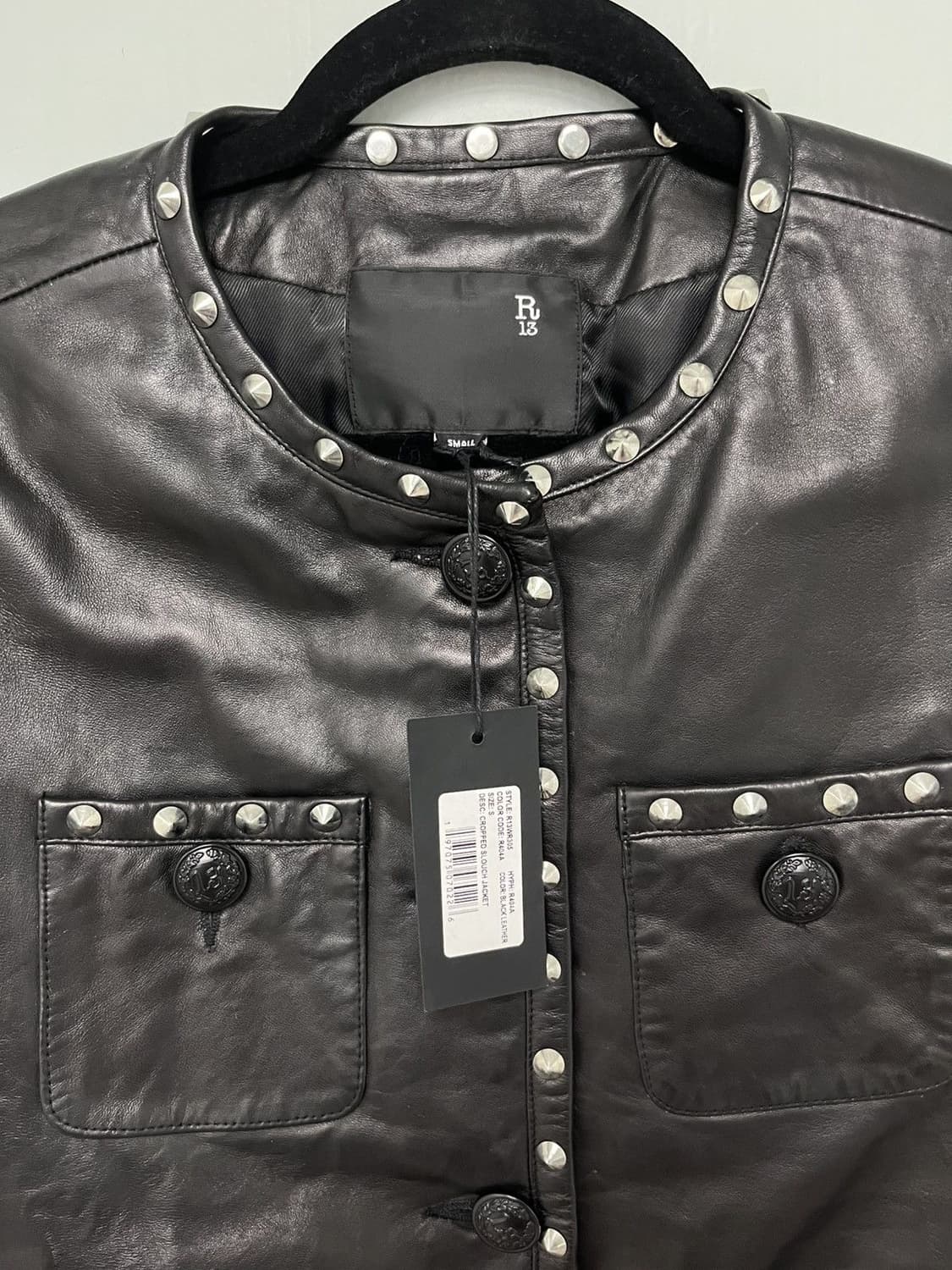 [스키즈 필릭스님 착용] R13 24fw 스터드 레더 자켓 상품이미지2