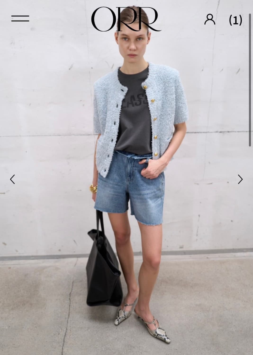 새상품 ORR 오르 마르 데님 쇼츠 상품이미지1