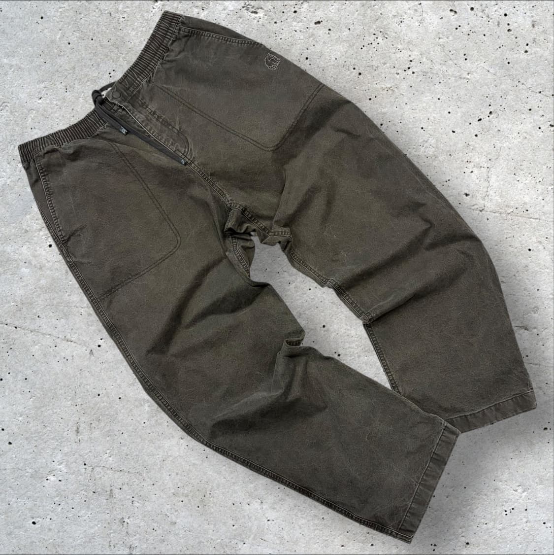 [XL] 노르디스크 코튼 워싱 카키색 면바지 B427 상품이미지1