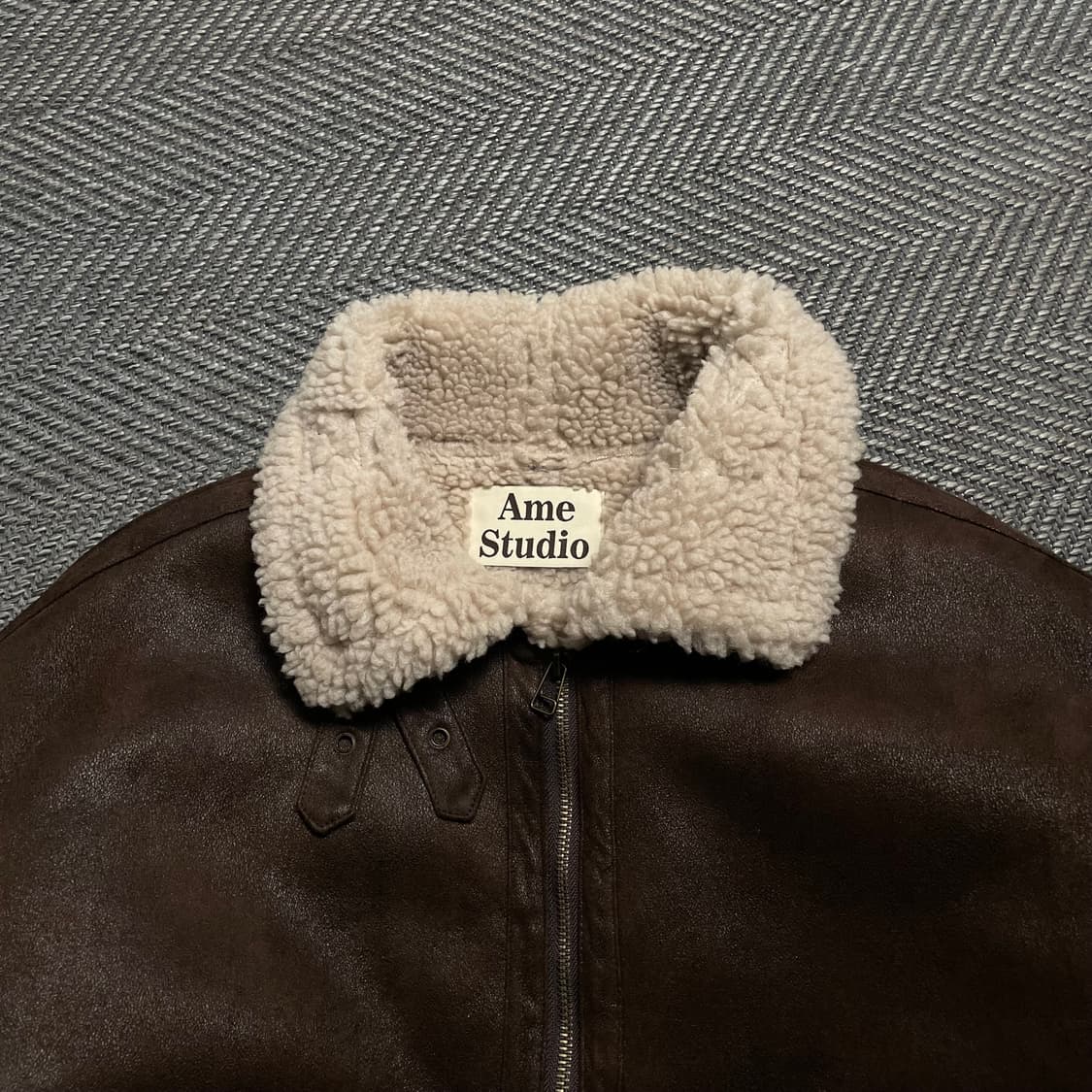 Ame Studio 하이넥 스웨이드 무스탕 자켓y 5318 상품이미지5