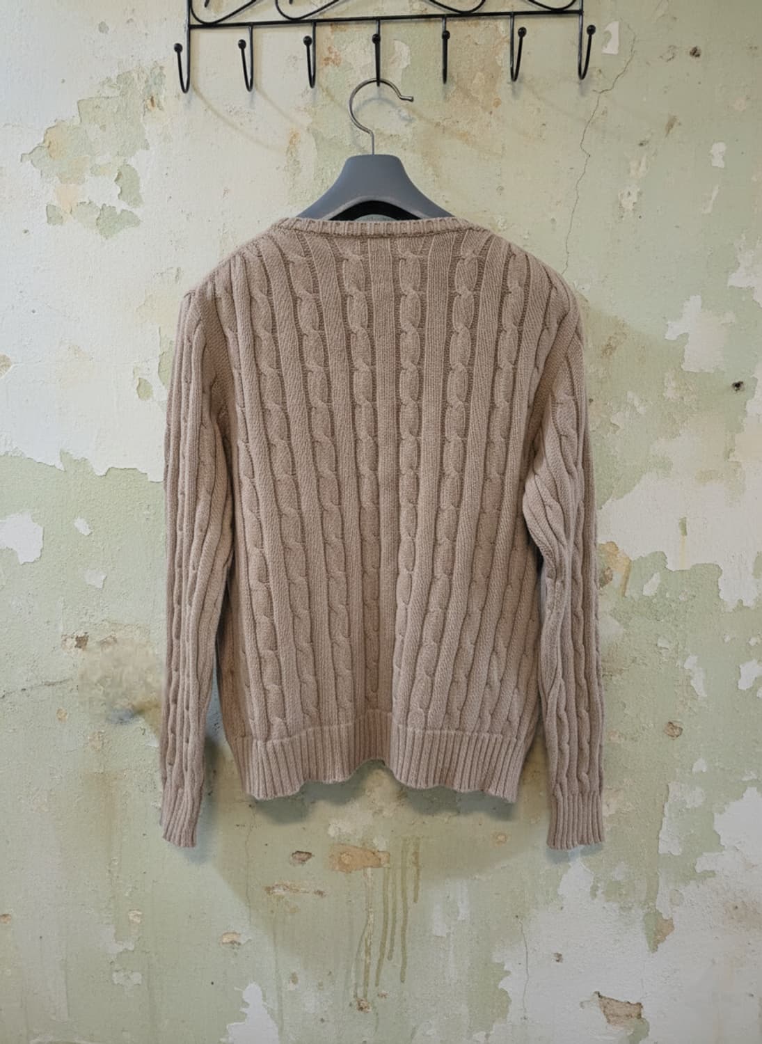 폴로 랄프로렌 케이블 니트 M 베이지 상품이미지2