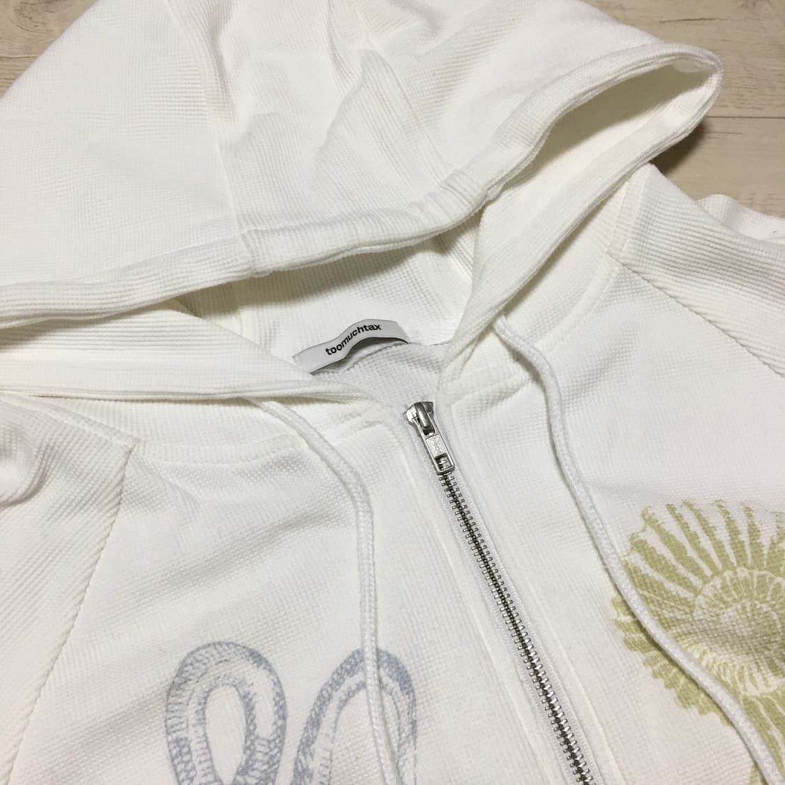 투머치택스 TMT TAROT 02 WAFFLE ZIP-UP HOODIE 상품이미지5