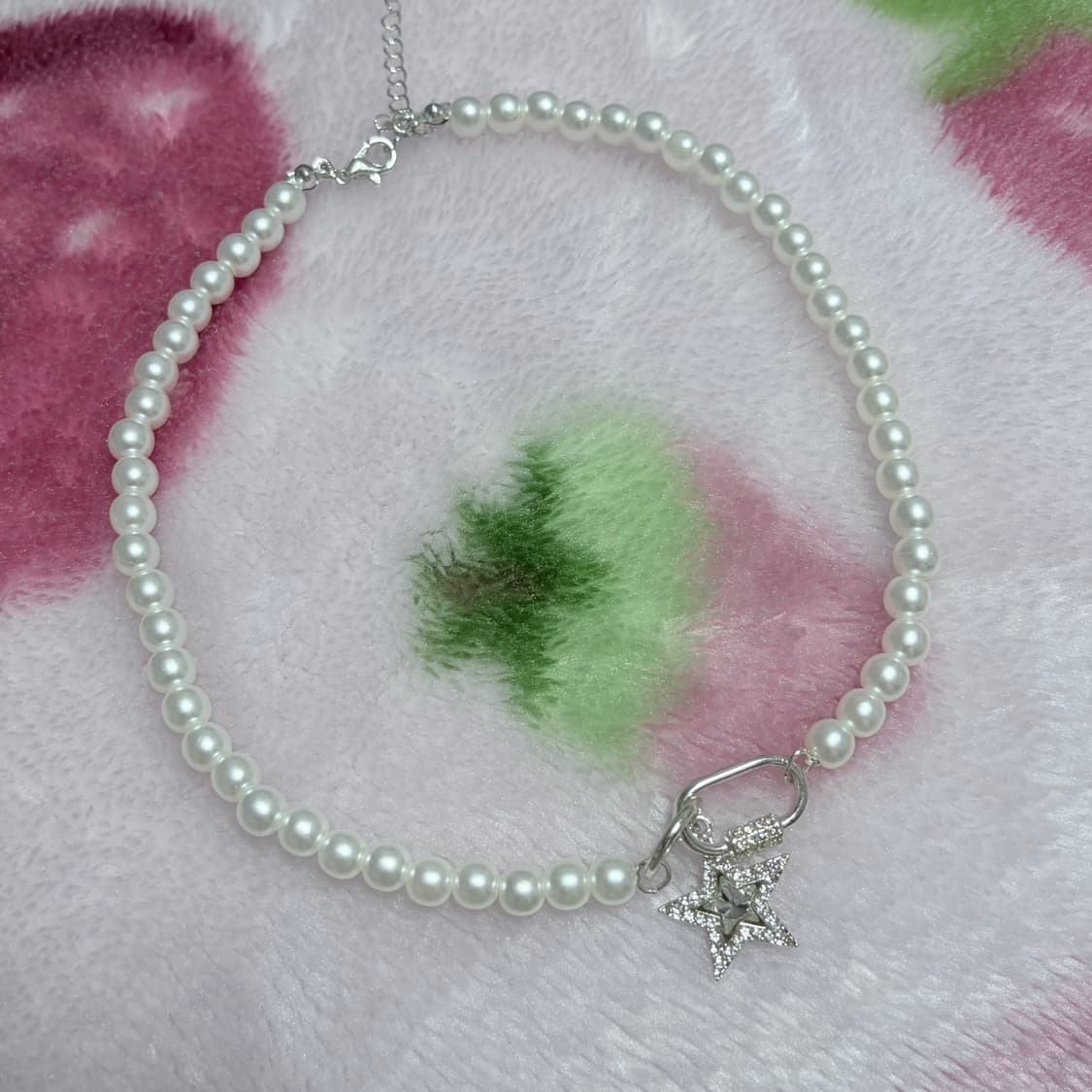 일본 자라 진주 목걸이 (스타 참 장식) 상품이미지1