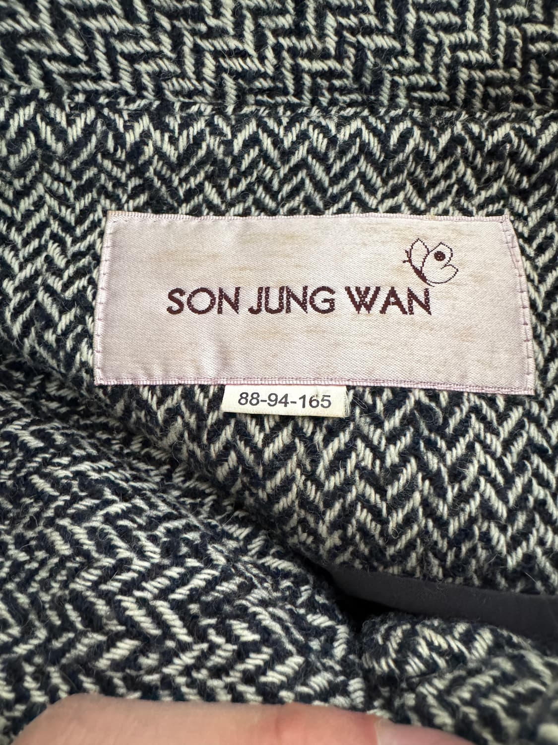 여성 손정완 SJwani 헤링본 코트 상품이미지3