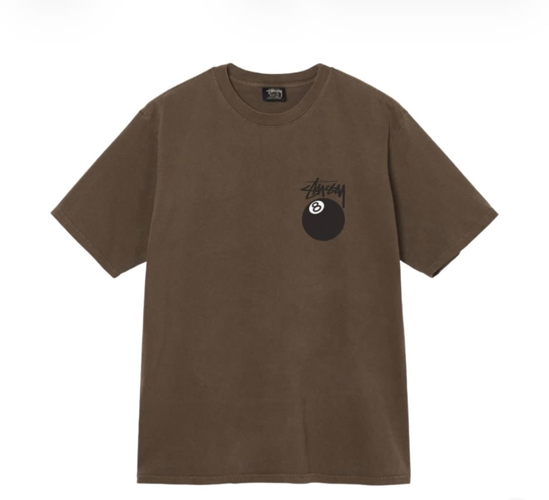 L) 스투시 8볼 피그먼트 다이드 티셔츠 커피 - 22SS 상품이미지2