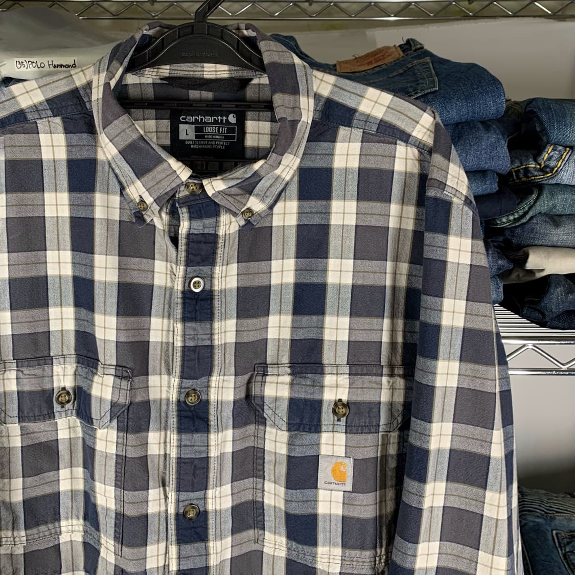 [L] 칼하트 루즈핏 멀티체크 워크셔츠 상품이미지1