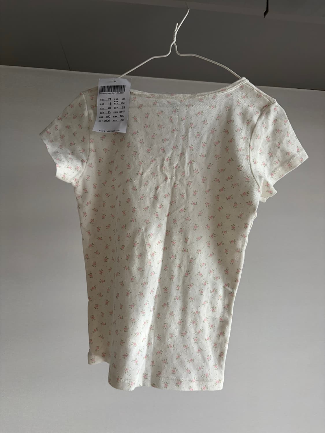 브랜디멜빌 꽃무늬 플라워 반팔티 상품이미지2