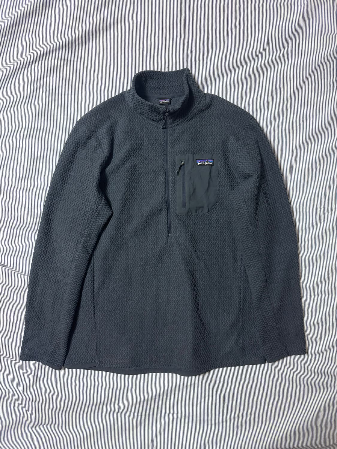 파타고니아 R1 에어 집 넥 스몰더 블루 L 상품이미지2