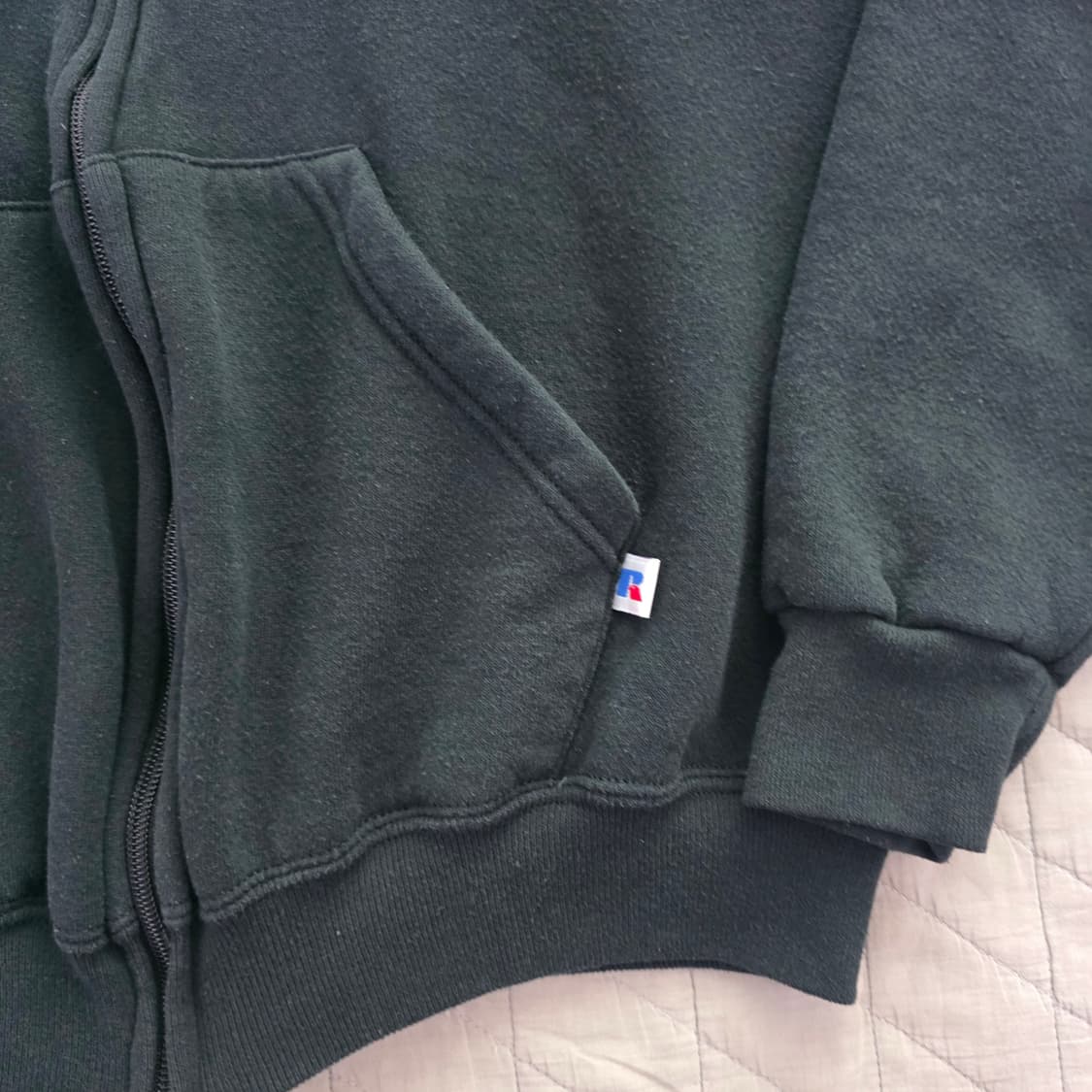 [M] 90s 러셀 애슬레틱 후드집업 블랙 ver. 라이트페이드 상품이미지2