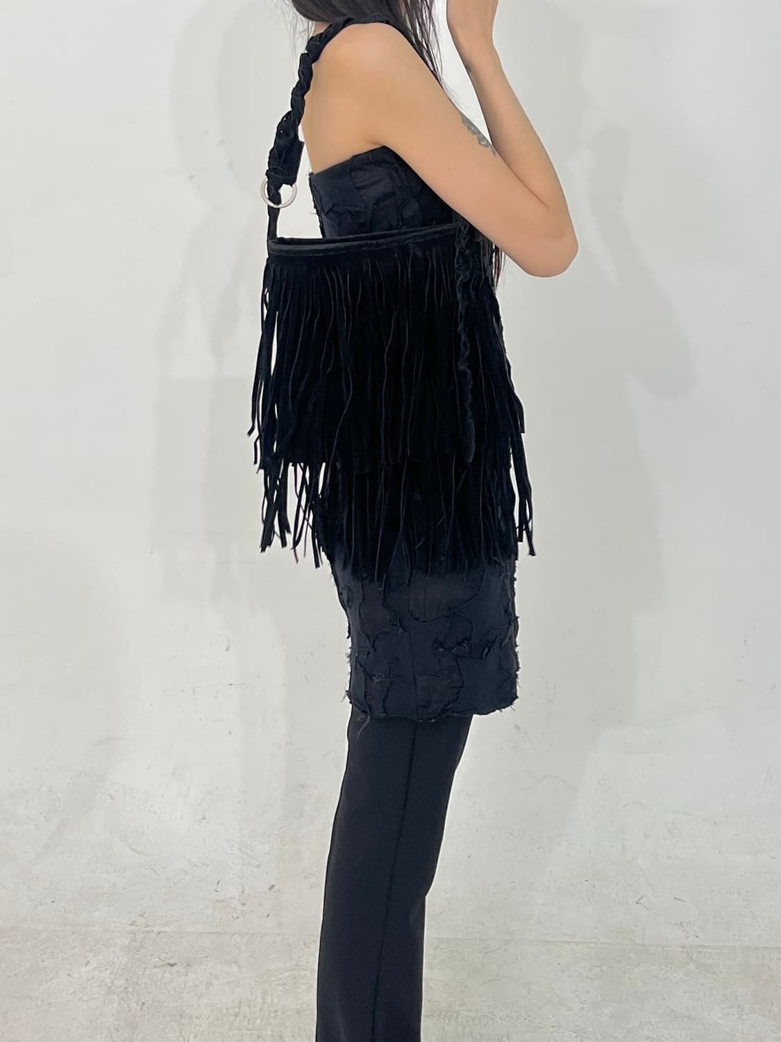Fringe knot shoulder bag 상품이미지5