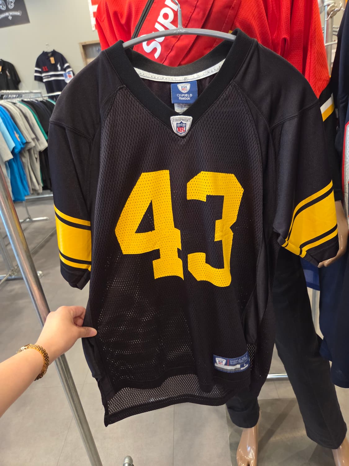 [상태최상]리복 NFL정품저지 폴라마루 스틸러스 no.43  상품이미지1