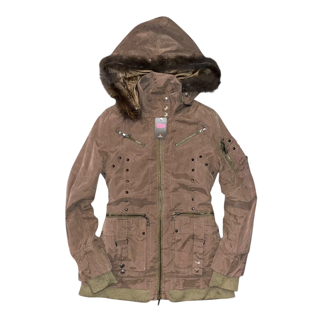 d.i.a 다이아 퍼 후드 야상자켓 갸루y2k펑크 상품이미지1