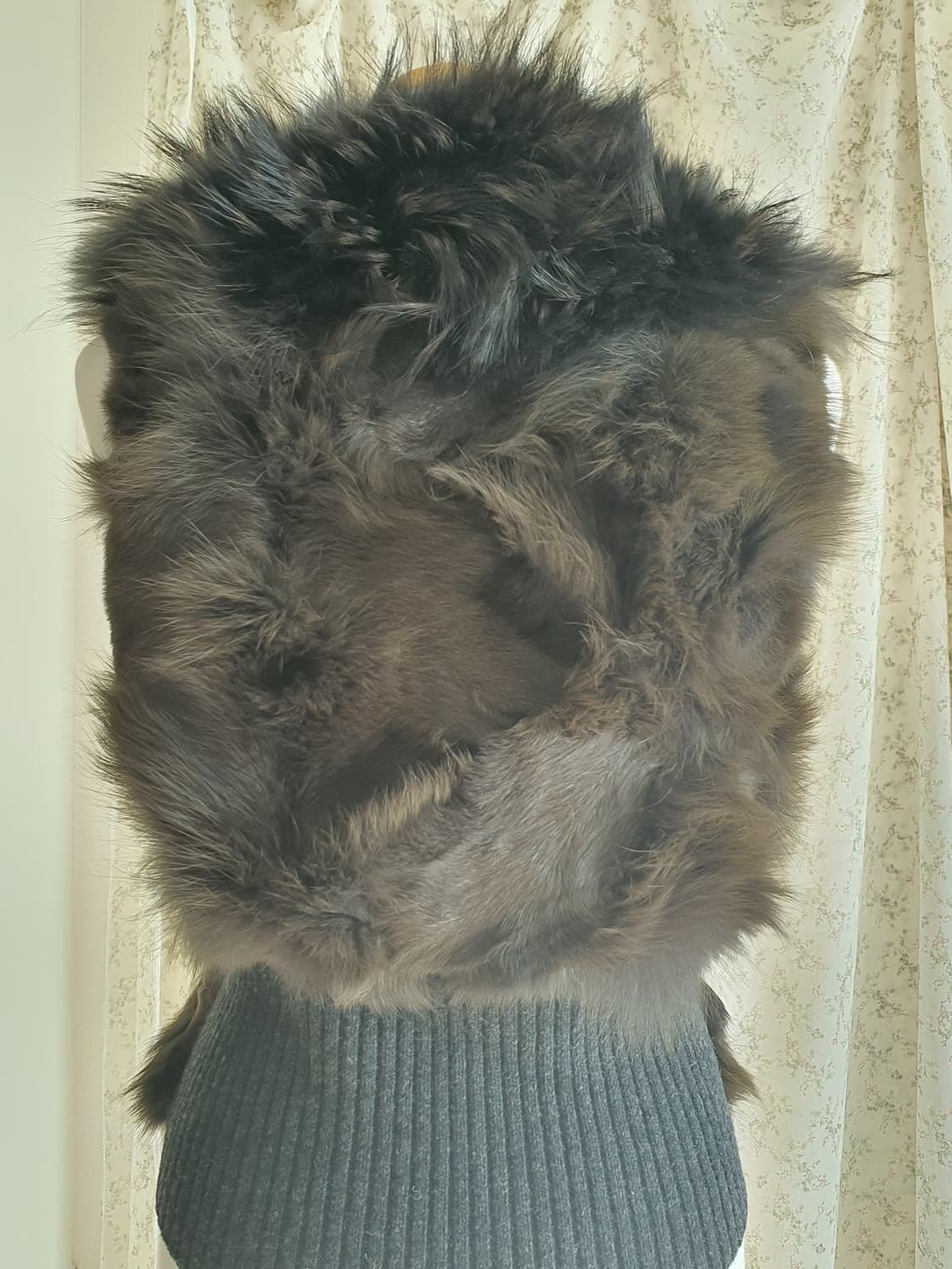 [갸루] 폭스퍼 브라운 퍼 베스트 여우털 조끼 상품이미지3