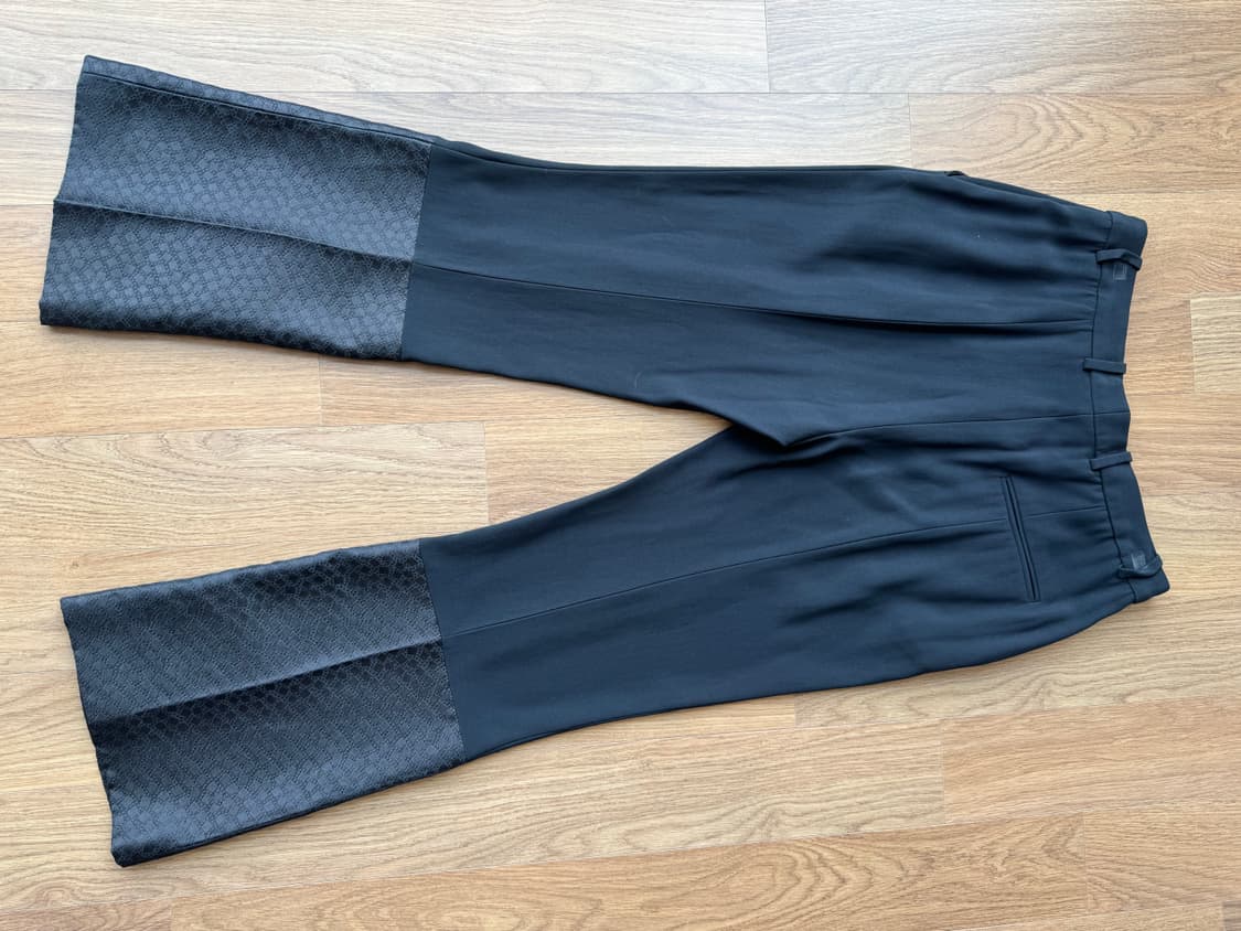 알렉산더 맥퀸 자카드 플레어 팬츠 (블랙) 상품이미지5