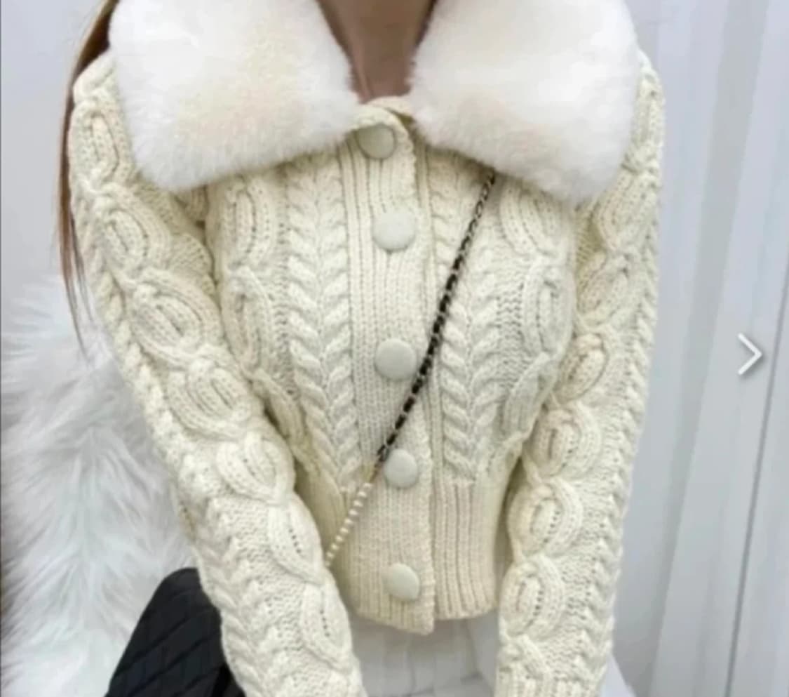 미착) 장원영 케이블 밍크 가디건  상품이미지4