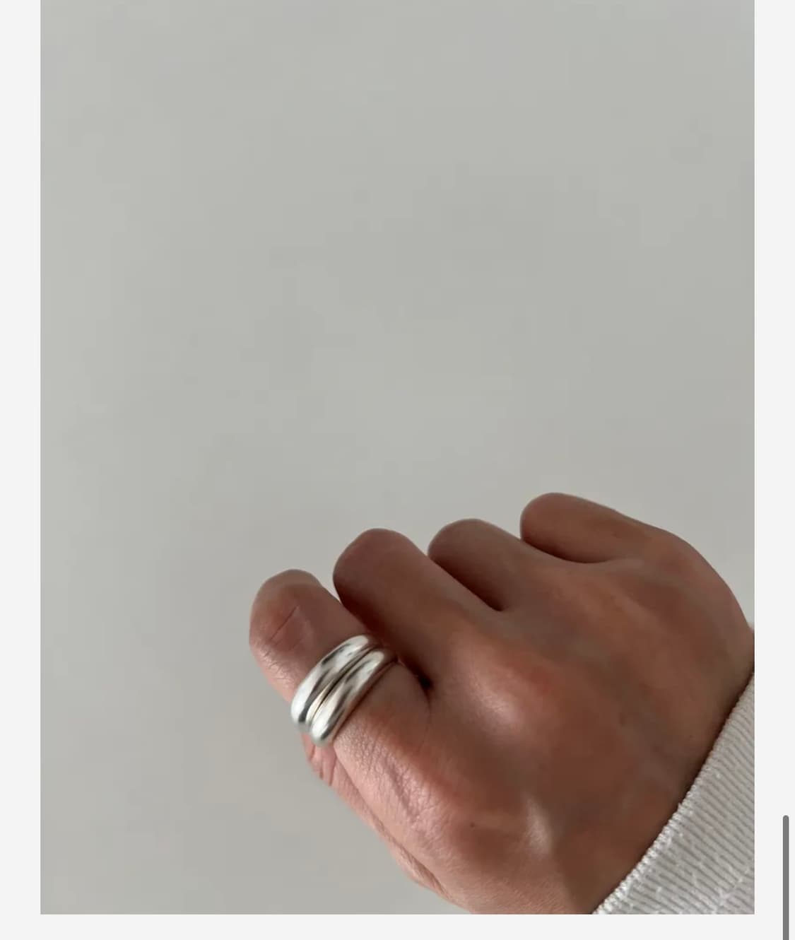 Tou 티오유 세미 매트 볼드 실버링 반지 상품이미지1