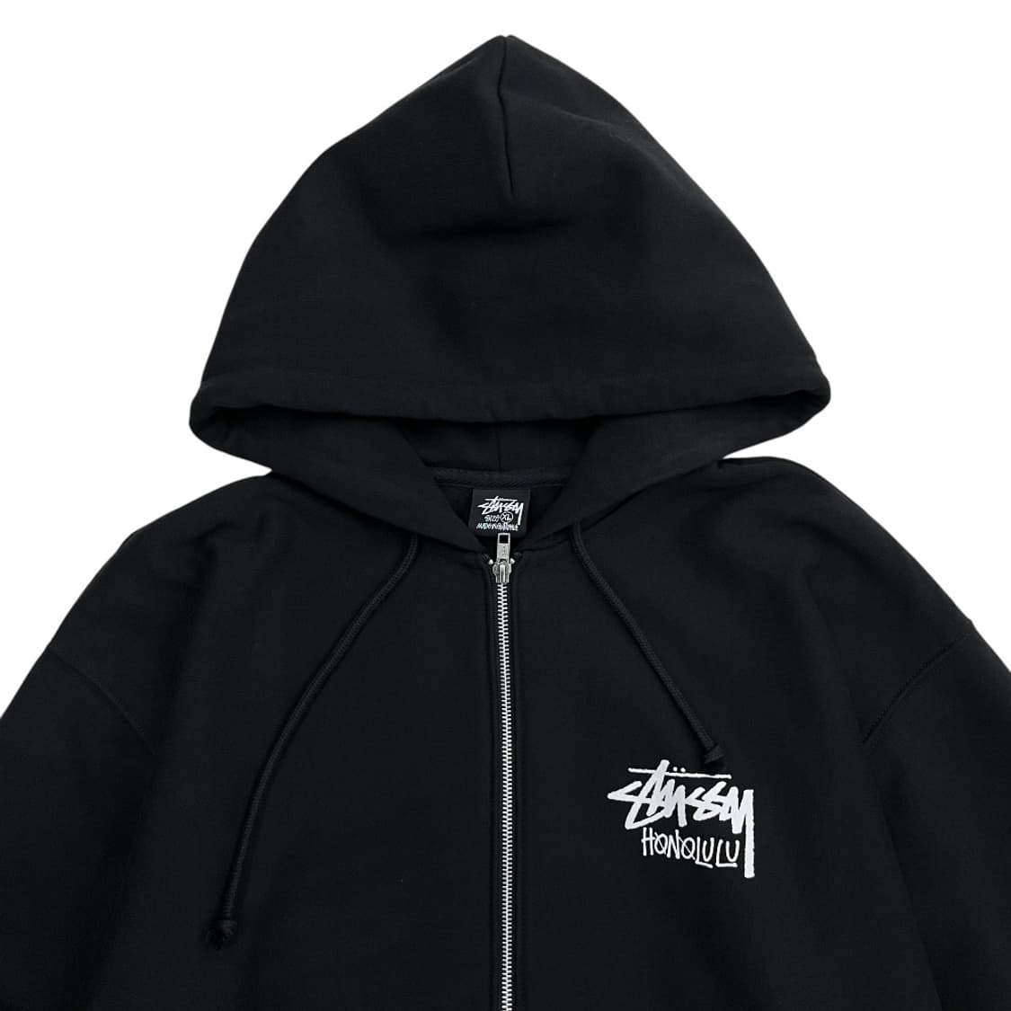 스투시 백로고 블랙 후드집업 XL 상품이미지5