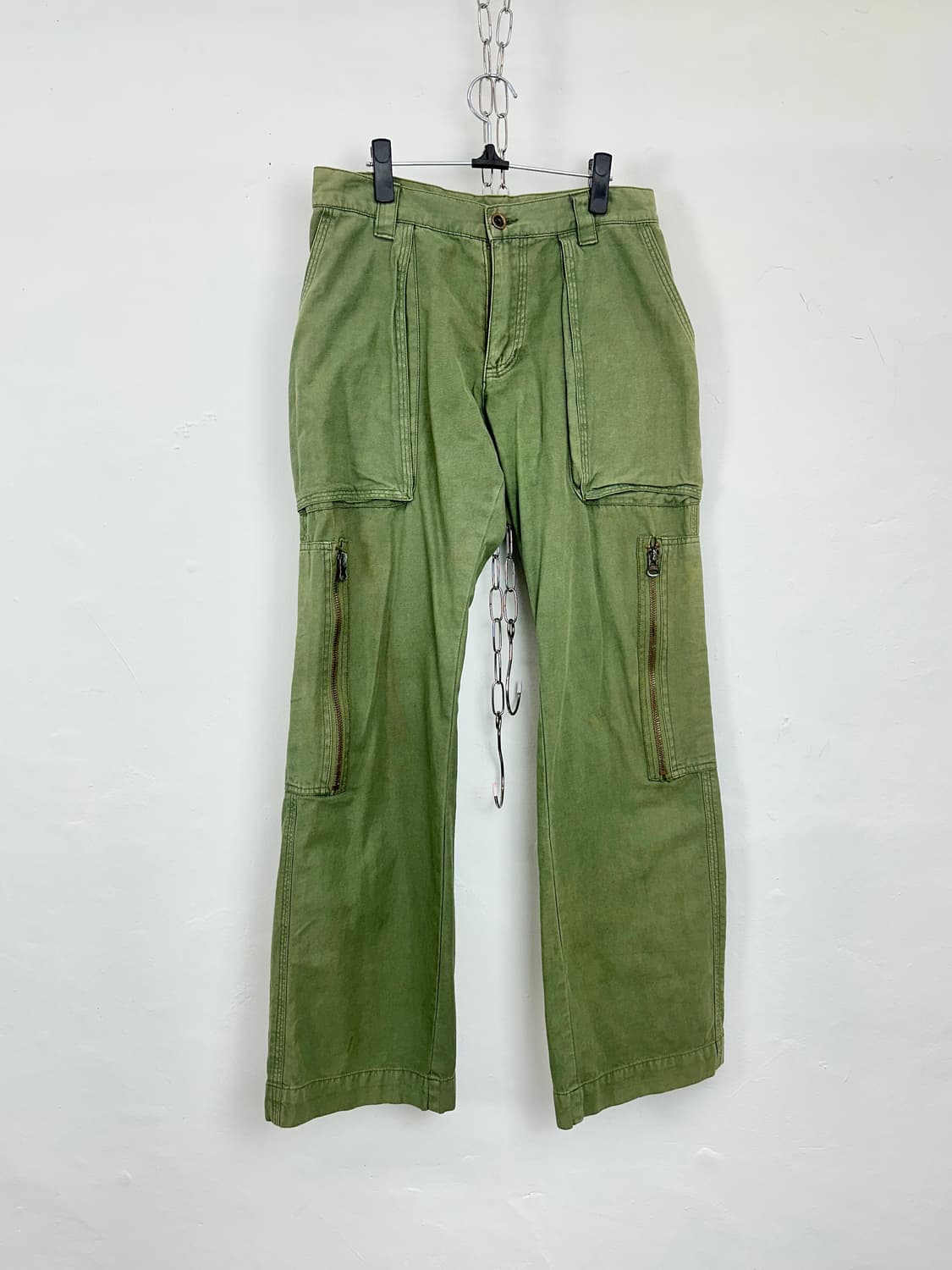Japanese Vintage Zip Pocket Khaki Cargo  상품이미지5