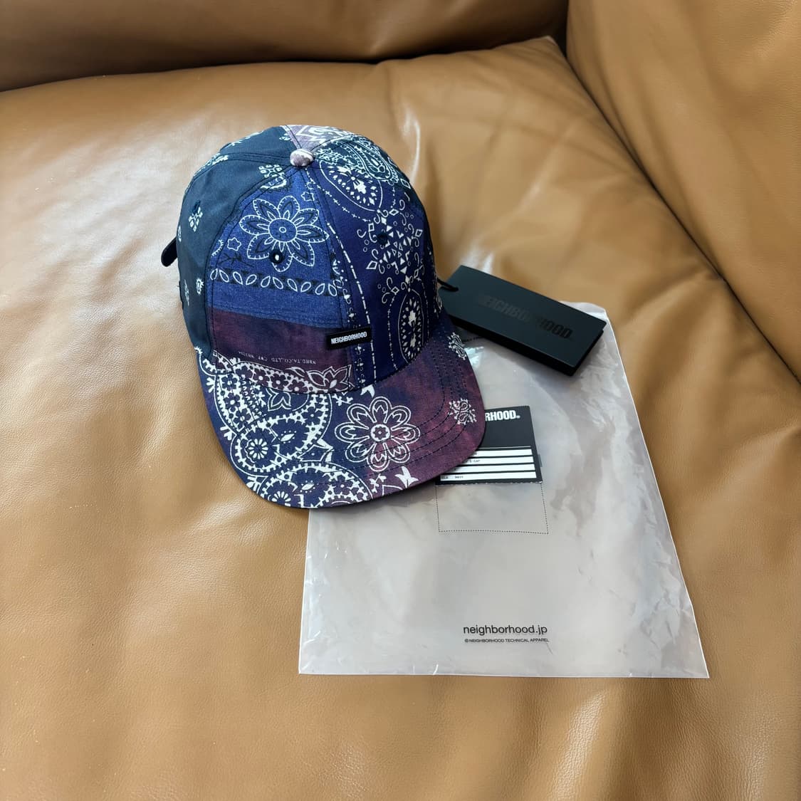 네이버후드 6패널 볼캡 모자 반다나 페이즐리 네이비 퍼플 상품이미지1