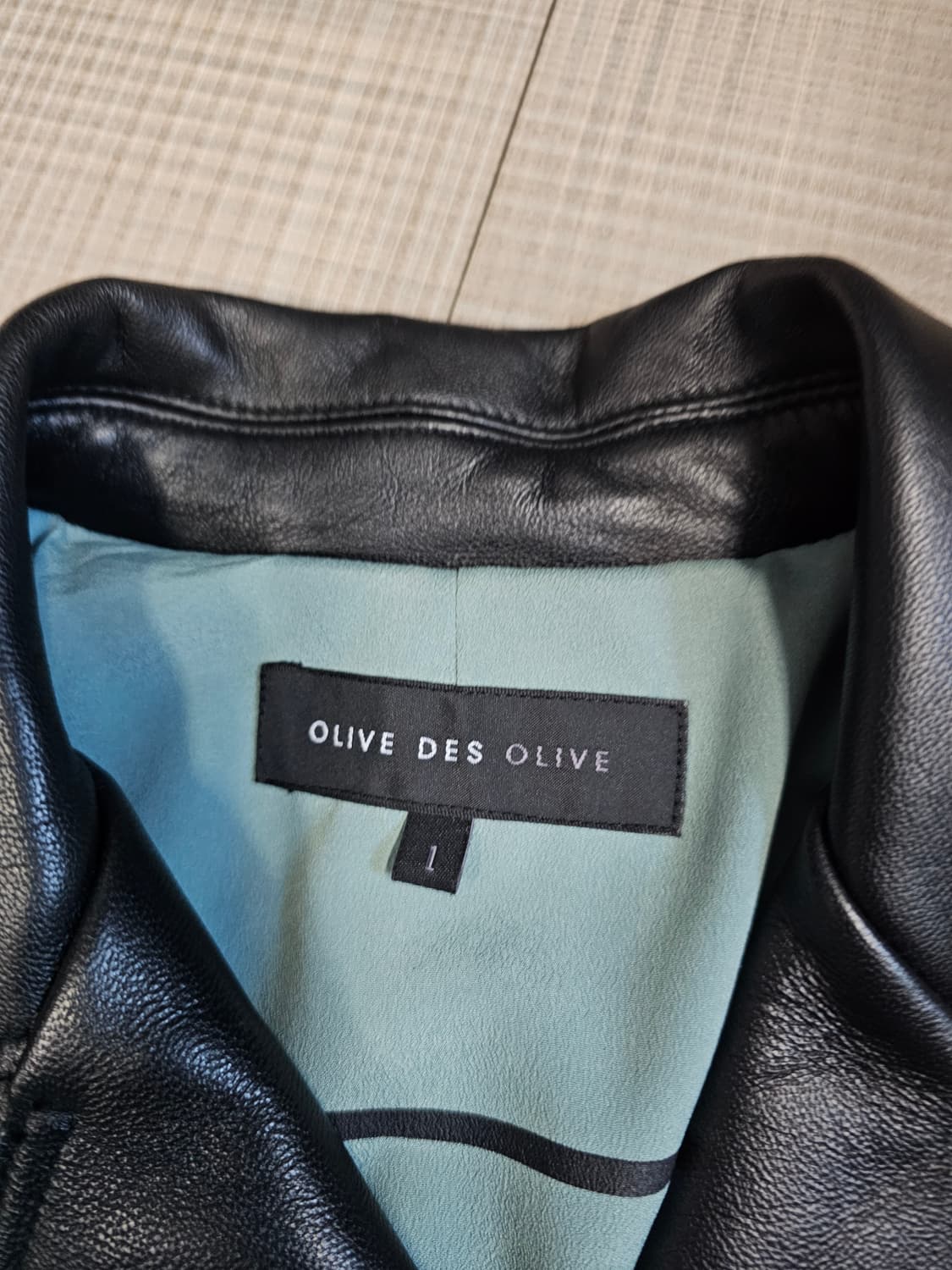 올리브데올리브 블랙 양가죽 라이더 자켓 상품이미지5