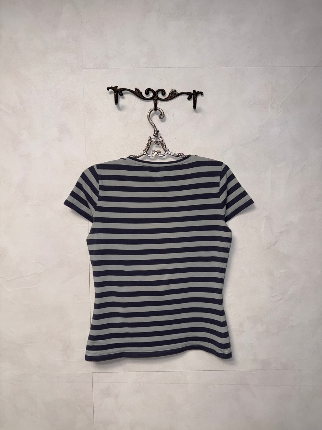 MaxMara navy blue stripe flower half t  상품이미지3