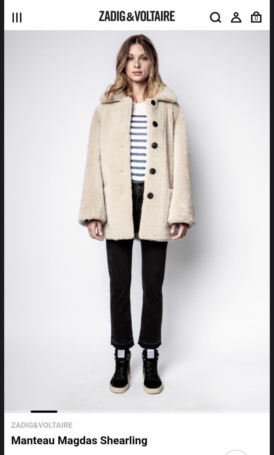 자딕앤볼테르 리버시블 무스탕 상품이미지1