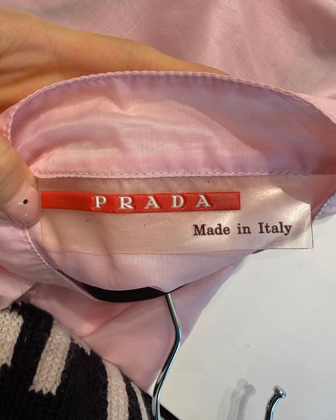 프라다 핑크 폴리아미드 슬리브리스 미디 원피스  상품이미지8