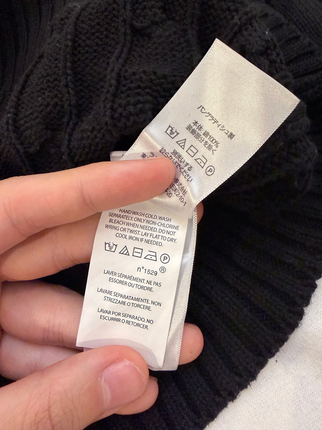 폴로 랄프로렌 꽈배기 케이블 코튼 니트 블랙 상품이미지4