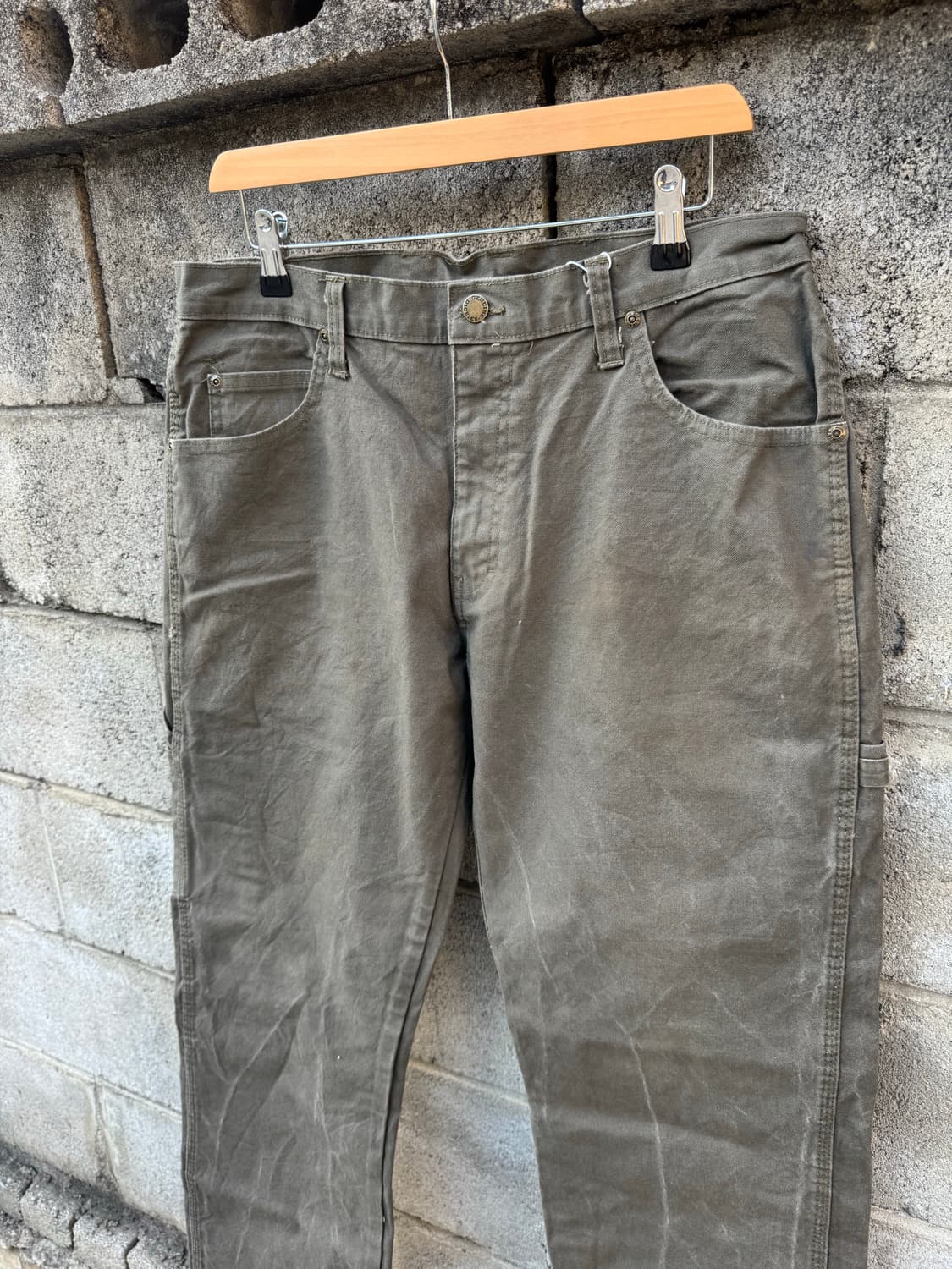 디키즈 카펜터 싱글니 워크 팬츠 다크 그린 모스그린 상품이미지3