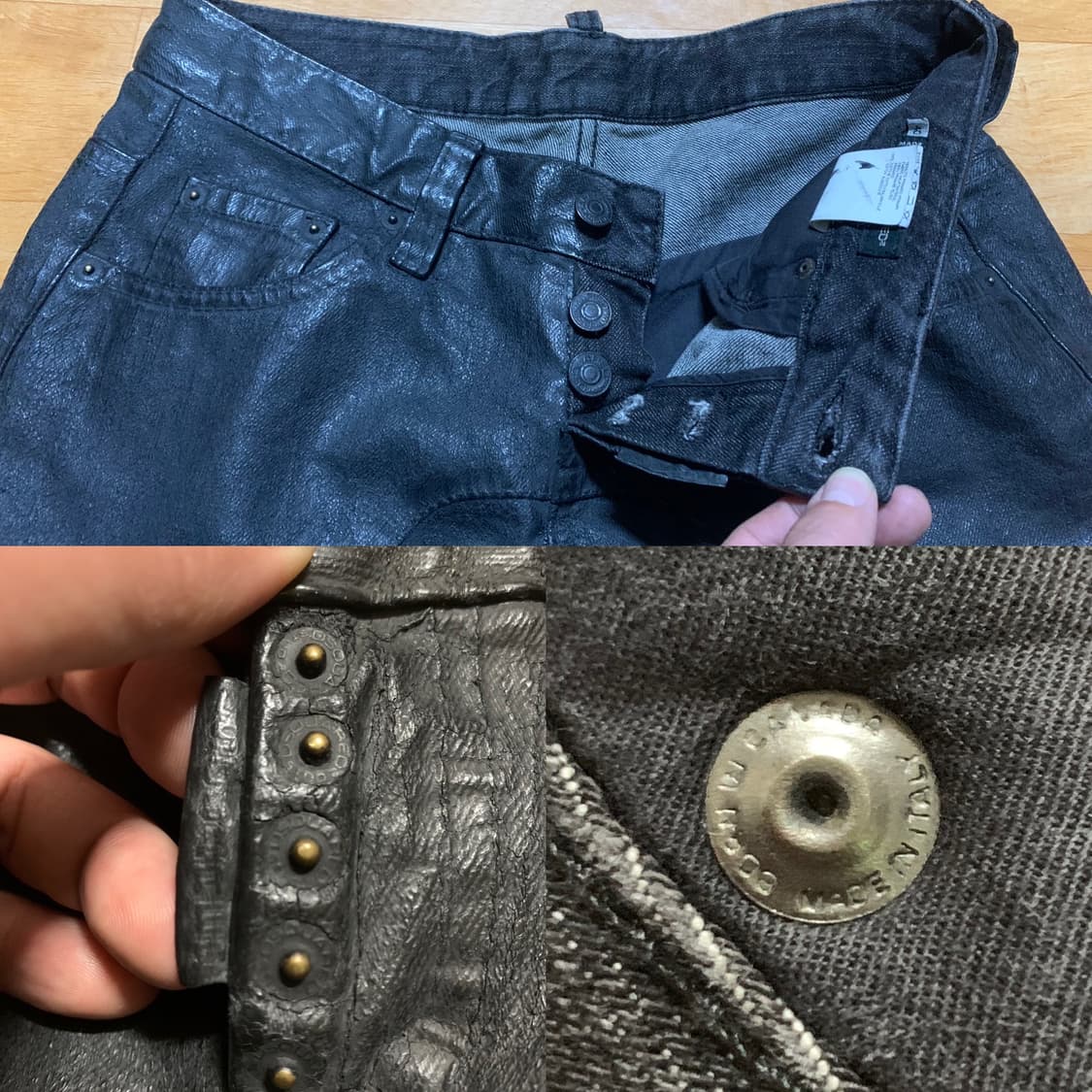 DSQUARED2 11/FW 디스퀘어드 바이커 진 크롭 팬츠(오일클로즈) 상품이미지6