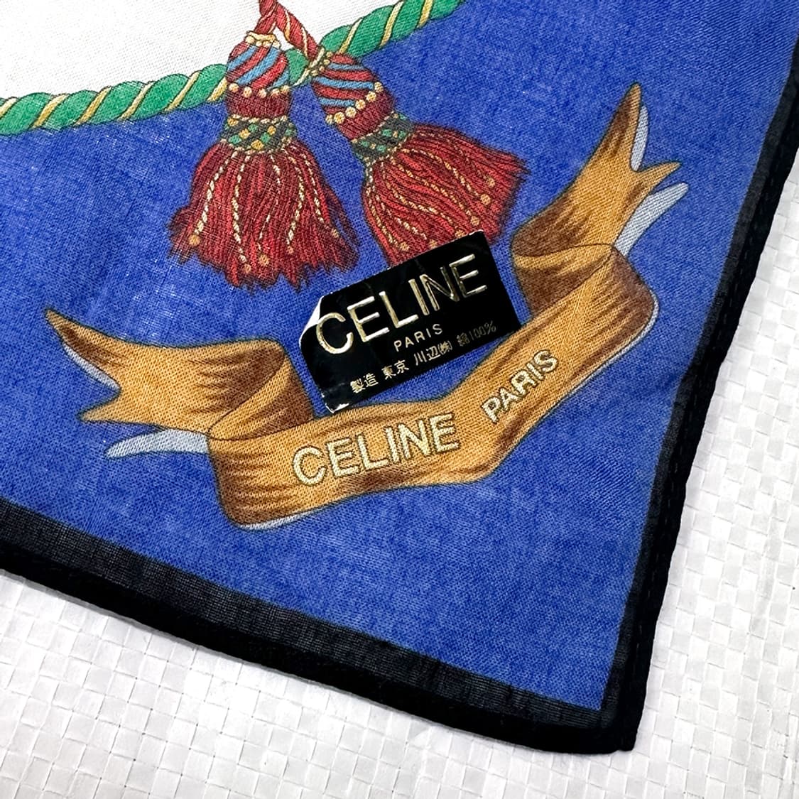 셀린느 그래픽 프린팅 쁘띠 스카프 손수건 새상품 정품 상품이미지3