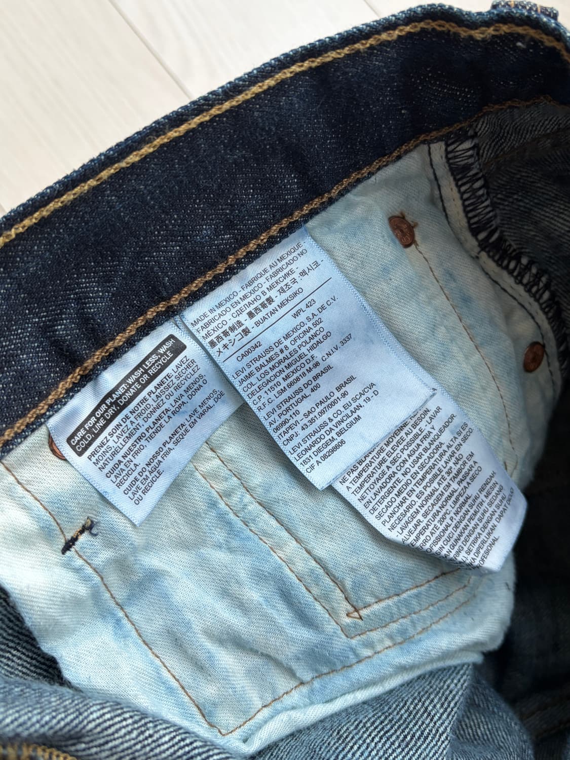 리바이스 501 오리지널 인디고 데님 30 (32x30) 상품이미지4