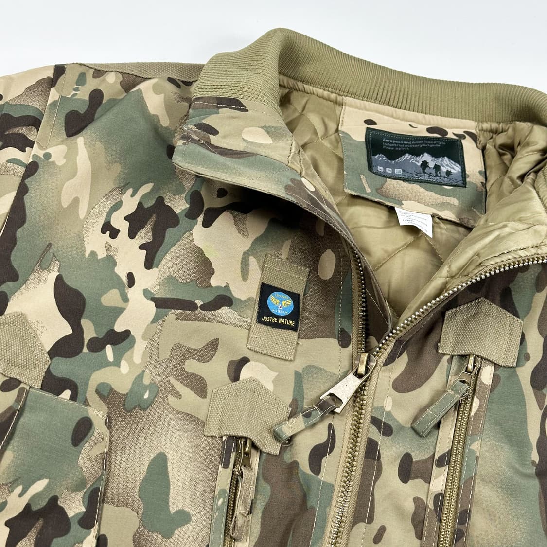 VTG 빈티지 밀리터리 카모 블루종 ma1 자켓 (S) 상품이미지3