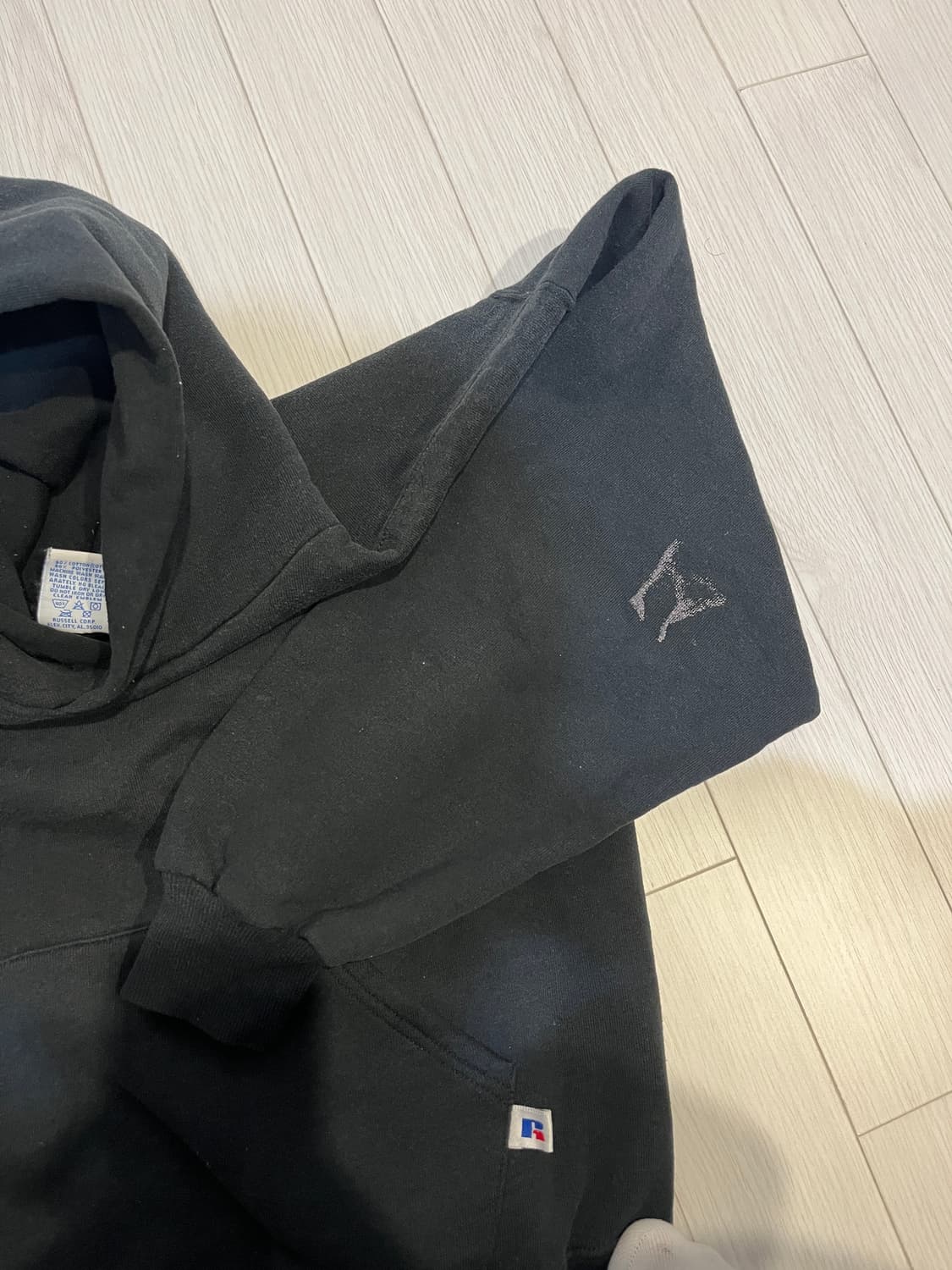 90s 러셀 빈티지 후드 블랙 L made in USA 상품이미지5