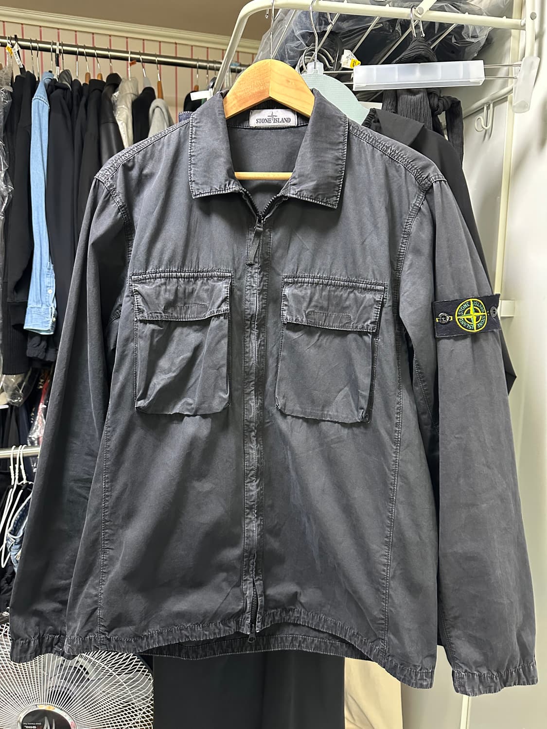 [11/5까지 급처] 22SS 스톤아일랜드 올드이펙트 오버셔츠 L 상품이미지1