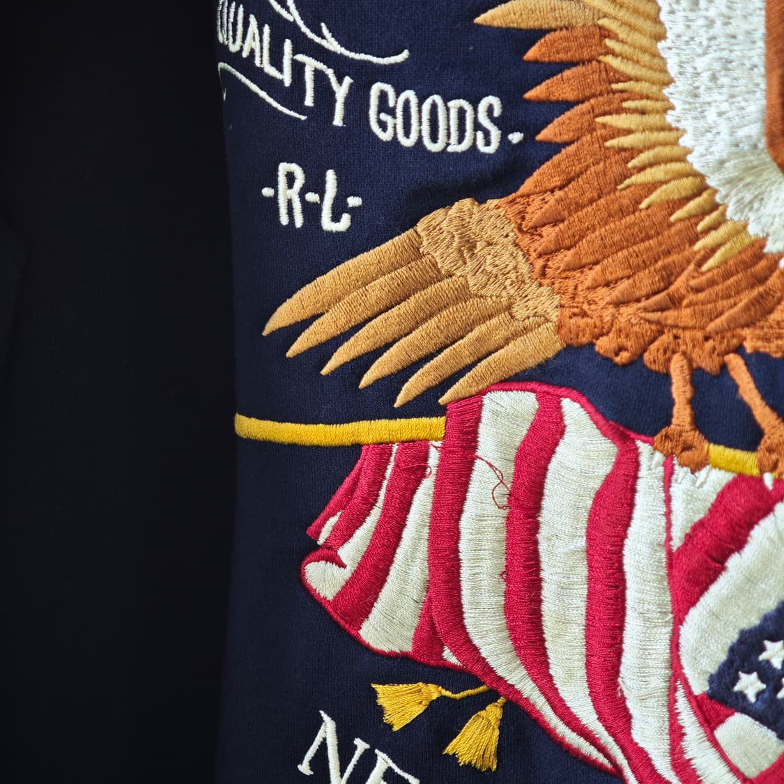 폴로 랄프로렌 USA 이글 자수 코튼모달 혼방 맨투맨 네이비 XL 상품이미지6