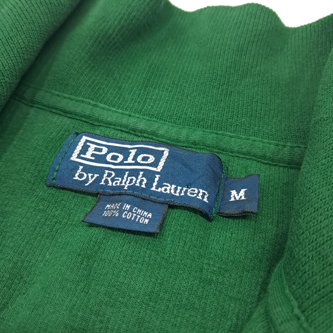 CL431 M 폴로 00s 코튼 가죽풀러 오렌지포니 그린 하프집업 니트 상품이미지3