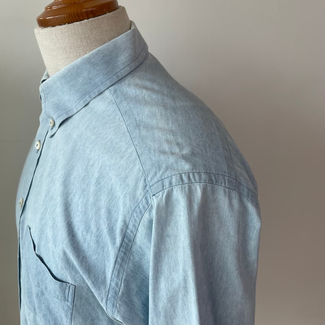 새빌로우 맞춤셔츠 워싱 데님 105~110 상품이미지7