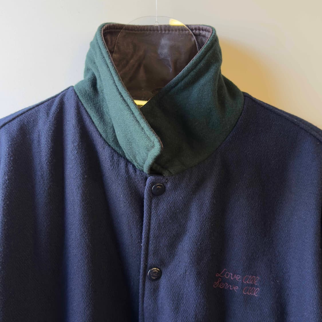 90s 하드락 카페 레더 바시티 자켓 상품이미지2