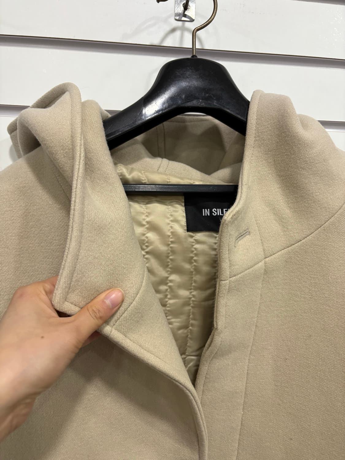 인사일런스 후드 코트 아이보리 L 상품이미지4