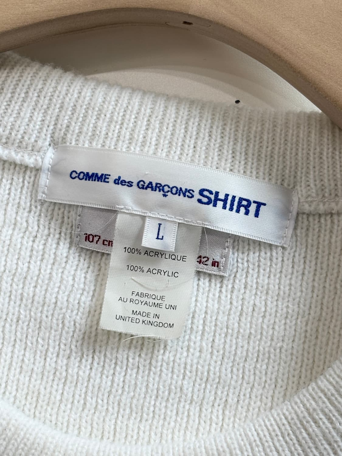 Comme des Garcons 꼼데가르송 아이보리 레터링 니트 상품이미지6