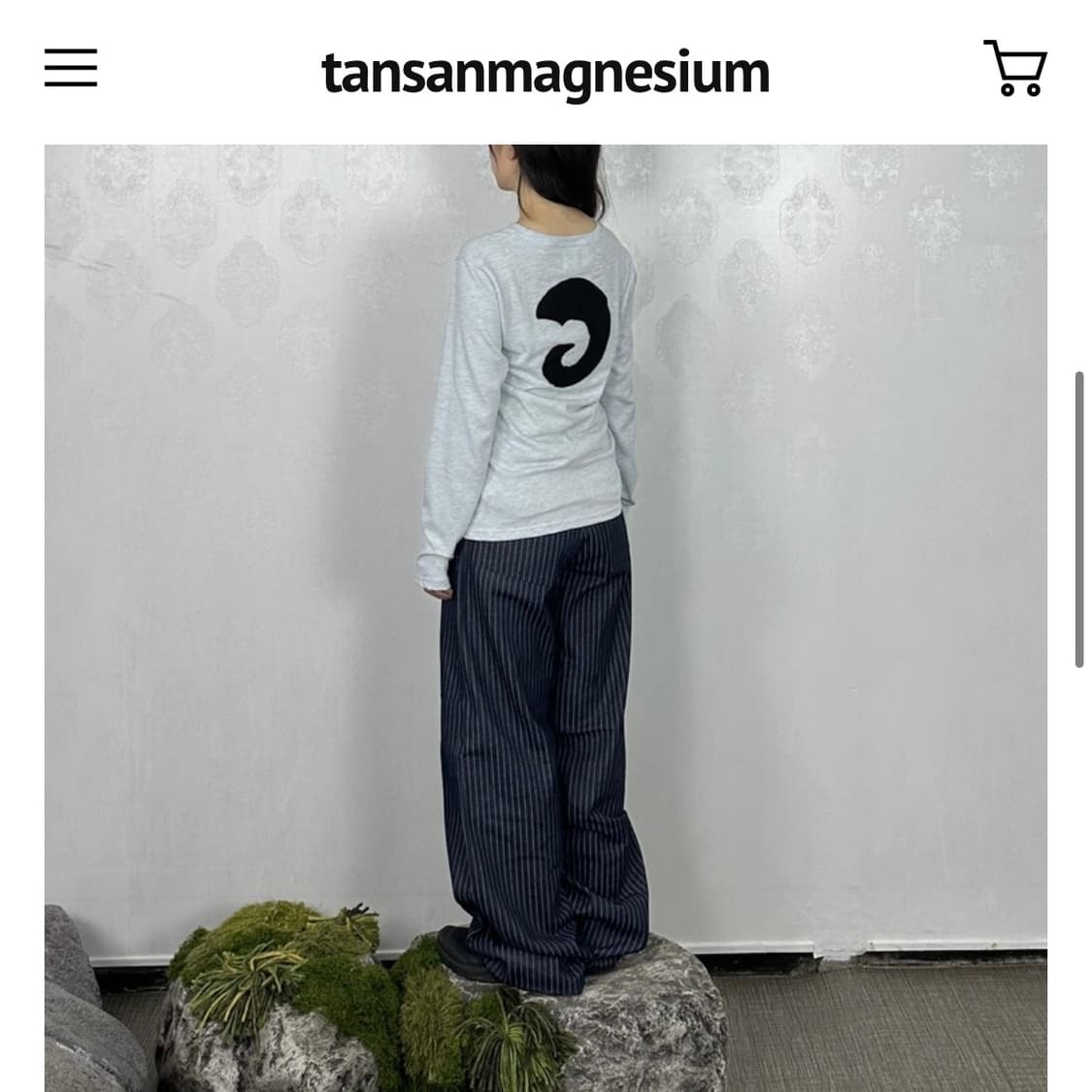 탄산마그네슘 혼 아플리케 롱슬리브 스카이블루 우먼 판매 교환 상품이미지2