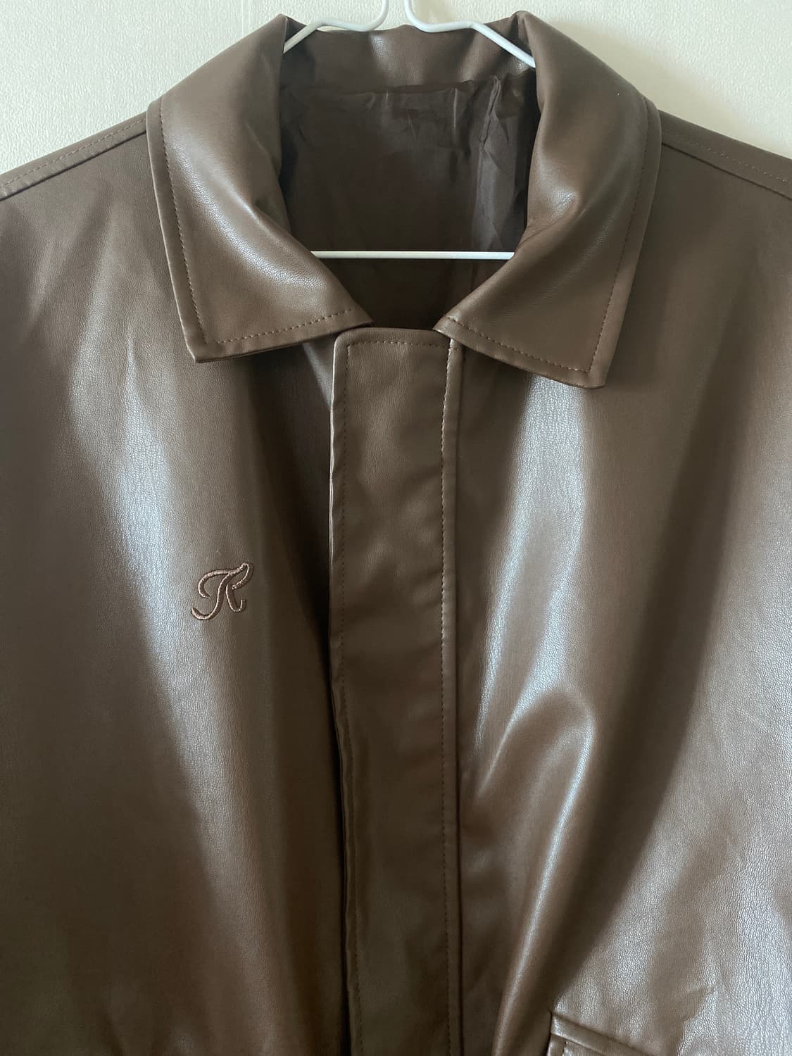 미니멀 프로젝트 브라운 레더 자켓 상품이미지4