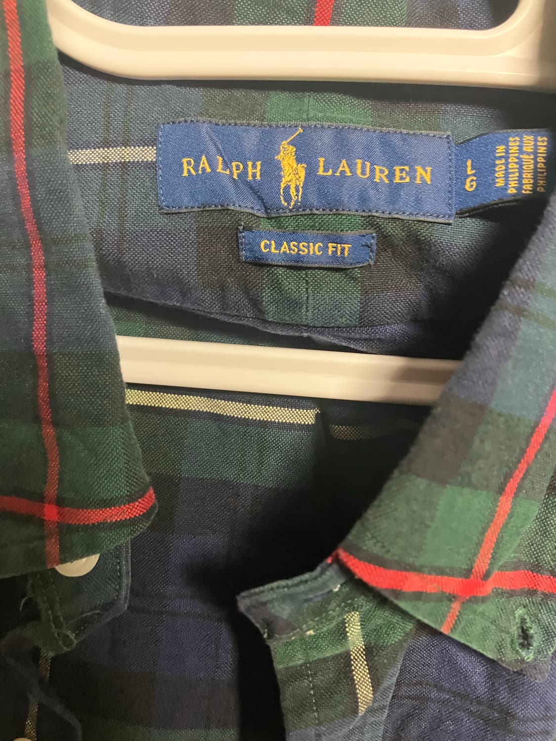 폴로 polo 체크 셔츠 L사이즈 판매 상품이미지2